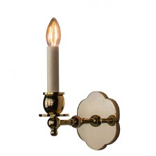 India Rose Wall Light Polished Brass Unlacquered