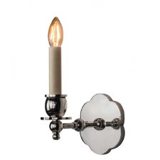 India Rose Wall Light Polished Nickel