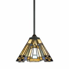 Quoizel Inglenook Tiffany Mini Pendant Light Valiant Bronze Quoizel Inglenook Tiffany Mini Pendant Light Valiant Bronze