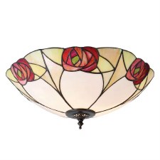 Interiors 1900 Ingram Tiffany Flush Ceiling Light Interiors 1900 Ingram Tiffany Flush Ceiling Light
