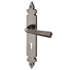 Heritage Ironbridge Lock Door Handle RPW3600 Rustic Pewter