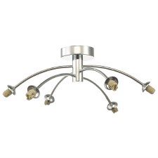 Izzy 6 Light Semi Flush Polished Chrome