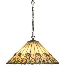 Interiors 1900 Jamelia Large Tiffany Ceiling Light Pendant Interiors 1900 Jamelia Large Tiffany Ceiling Light Pendant