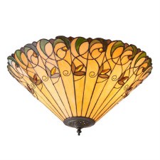 Interiors 1900 Jamelia Tiffany Large Flush Light 70706 Interiors 1900 Jamelia Tiffany Large Flush Light 70706