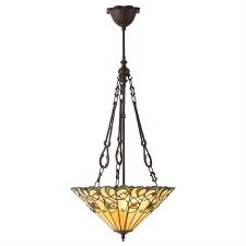 Interiors 1900 Jamelia Tiffany Medium Inverted Pendant 70741 Interiors 1900 Jamelia Tiffany Medium Inverted Pendant 70741