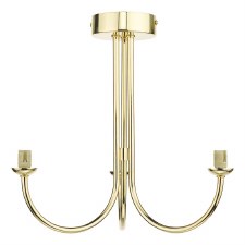 Jared 3 Light Semi Flush Pendant Polished Gold
