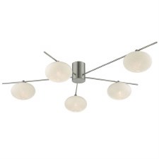 Jasper 5 Light Semi Flush Pendant Satin Nickel