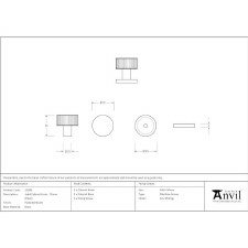 From The Anvil Judd Cabinet Knob Plain Rose 25mm Polished Nickel