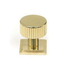 From The Anvil Judd Cabinet Knob Square Rose 25mm Polished Brass