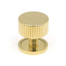 From The Anvil Judd Cabinet Knob Plain Rose 32mm Polished Brass