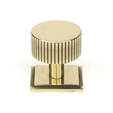 From The Anvil Judd Cabinet Knob Square Rose 32mm Aged Brass