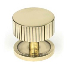 From The Anvil Judd Cabinet Knob Plain Rose 38mm Aged Brass