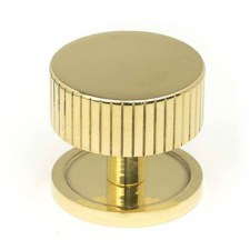 From The Anvil Judd Cabinet Knob Plain Rose 38mm Polished Brass