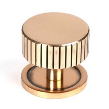 From The Anvil Judd Cabinet Knob Plain Rose 38mm Polished Bronze