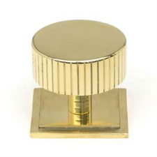 From The Anvil Judd Cabinet Knob Square Rose 38mm Polished Brass