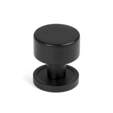 From The Anvil Kelso Cabinet Knob Plain Rose 25mm Matt Black