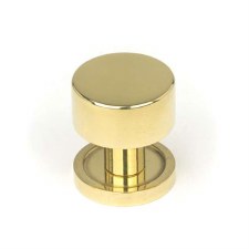 From The Anvil Kelso Cabinet Knob Plain Rose 25mm Polished Brass