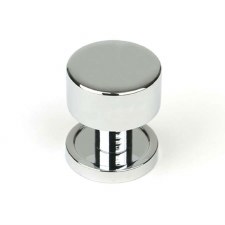 From The Anvil Kelso Cabinet Knob Plain Rose 25mm Polished Chrome