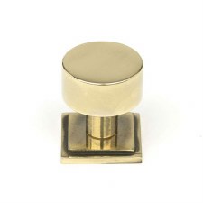 From The Anvil Kelso Cabinet Knob Square Rose 25mm Aged Brass