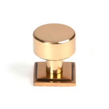 From The Anvil Kelso Cabinet Knob Sqaure Rose 25mm Polished Bronze