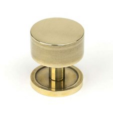 From The Anvil Kelso Cabinet Knob Plain Rose 32mm Aged Brass