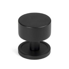 From The Anvil Kelso Cabinet Knob Plain Rose 32mm Matt Black