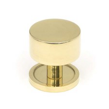 From The Anvil Kelso Cabinet Knob Plain Rose 32mm Polished Brass