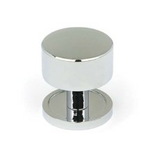 From The Anvil Kelso Cabinet Knob Plain Rose 32mm Polished Chrome