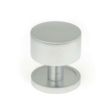 From The Anvil Kelso Cabinet Knob Plain Rose 32mm Satin Chrome