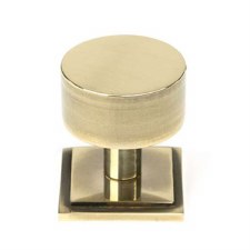 From The Anvil Kelso Cabinet Knob Square Rose 32mm Aged Brass