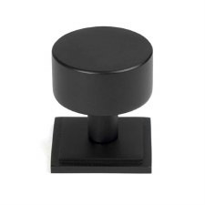 From The Anvil Kelso Cabinet Knob Square Rose 32mm Matt Black