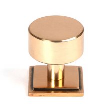 From The Anvil Kelso Cabinet Knob Sqaure Rose 32mm Polished Bronze