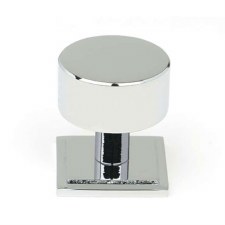 From The Anvil Kelso Cabinet Knob Square Rose 32mm Polished Chrome