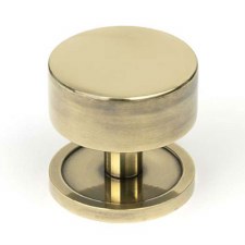 From The Anvil Kelso Cabinet Knob Plain Rose 38mm Aged Brass