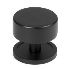 From The Anvil Kelso Cabinet Knob Plain Rose 38mm Matt Black