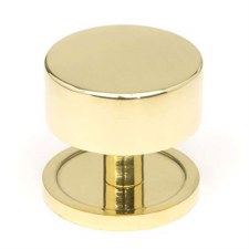 From The Anvil Kelso Cabinet Knob Plain Rose 38mm Polished Brass