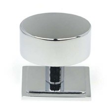 From The Anvil Kelso Cabinet Knob Square Rose 38mm Polished Chrome