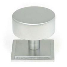 From The Anvil Kelso Cabinet Knob Square Rose 38mm Satin Chrome