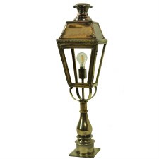 Kensington Tall Pillar Lamp Renovated Brass