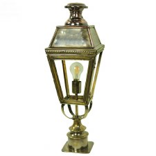 Kensington Short Pillar Lamp Renovated Brass