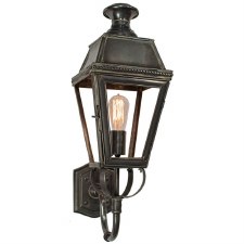 Kensington Outdoor Wall Lantern Antique Brass