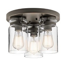 Kichler Brinley 3 Light Flush Mount Olde Bronze Kichler Brinley 3 Light Flush Mount Olde Bronze