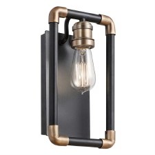 Kichler Imahn Wall Light Black/Natural Brass