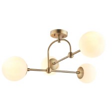 Kimmeridge 4 Light Semi Flush Ceiling Light Matt Antique Brass Kimmeridge 4 Light Semi Flush Ceiling Light Matt Antique Brass