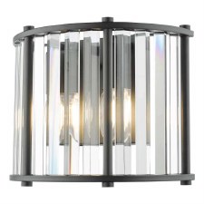 Kiran Double Wall Light Satin Black Kiran Double Wall Light Satin Black