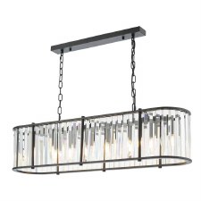 Kiran 5 Light Bar Pendant Satin Black