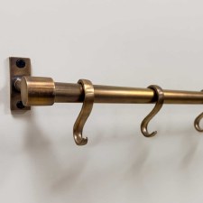 The Kirby Kitchen 3/4" Utility Rail 75cm Antique Satin Brass