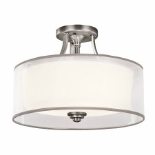 Kichler Lacey 3 Light Semi-Flush Ceiling Light Antique Pewter