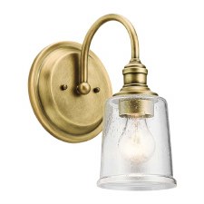 Kichler Waverly Single Wall Light Natural Brass