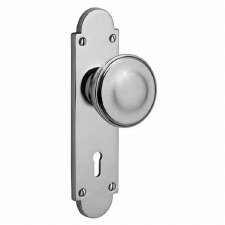 Constable 603 Door Knob On Lock Plate Polished Chrome